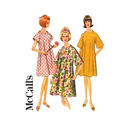 8395 66 EZ FLARE RAGLAN TENT ROBE DRESS PATTERN 10, 12